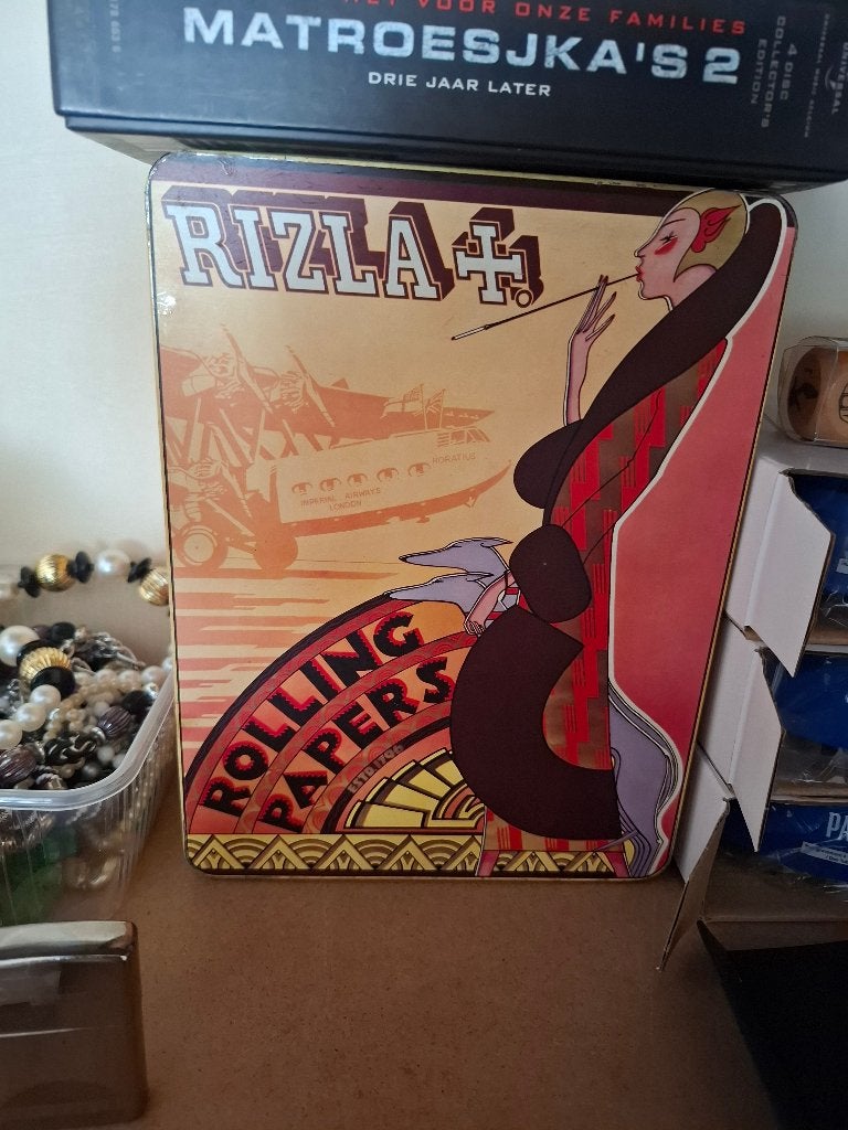Rizla metaal doos vintage, Collections, Enlèvement ou Envoi, Comme neuf, Emballage