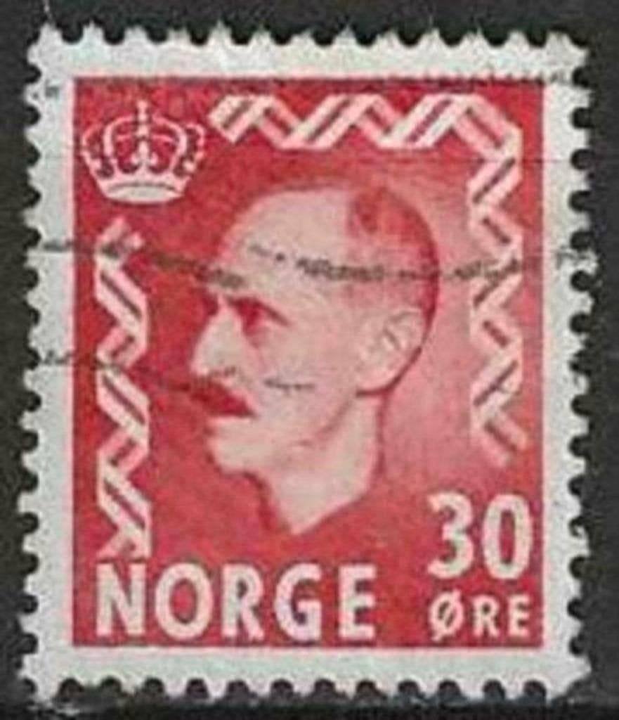 Norvège 1950/1952 - Yvert 326A - Roi Haakon VII (ST), Envoi, Norvège, Affranchi