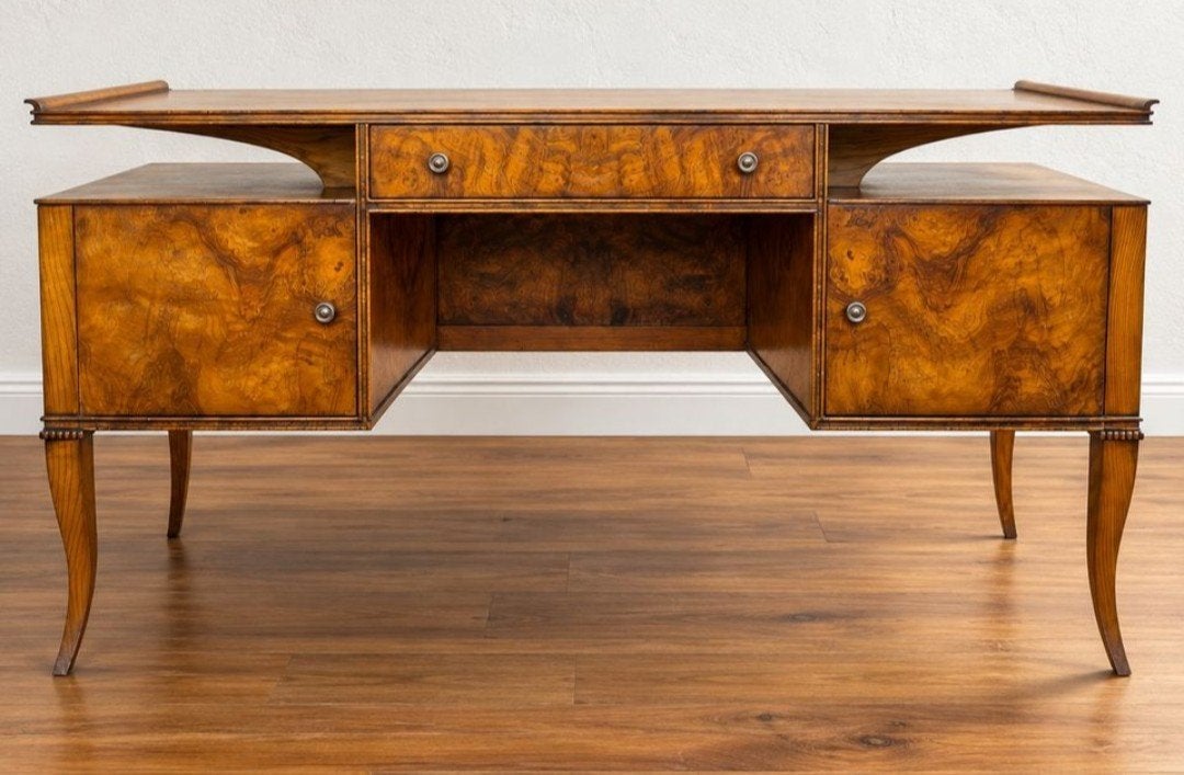Lombardy schrijftafel art deco stijl, Ophalen, Hout