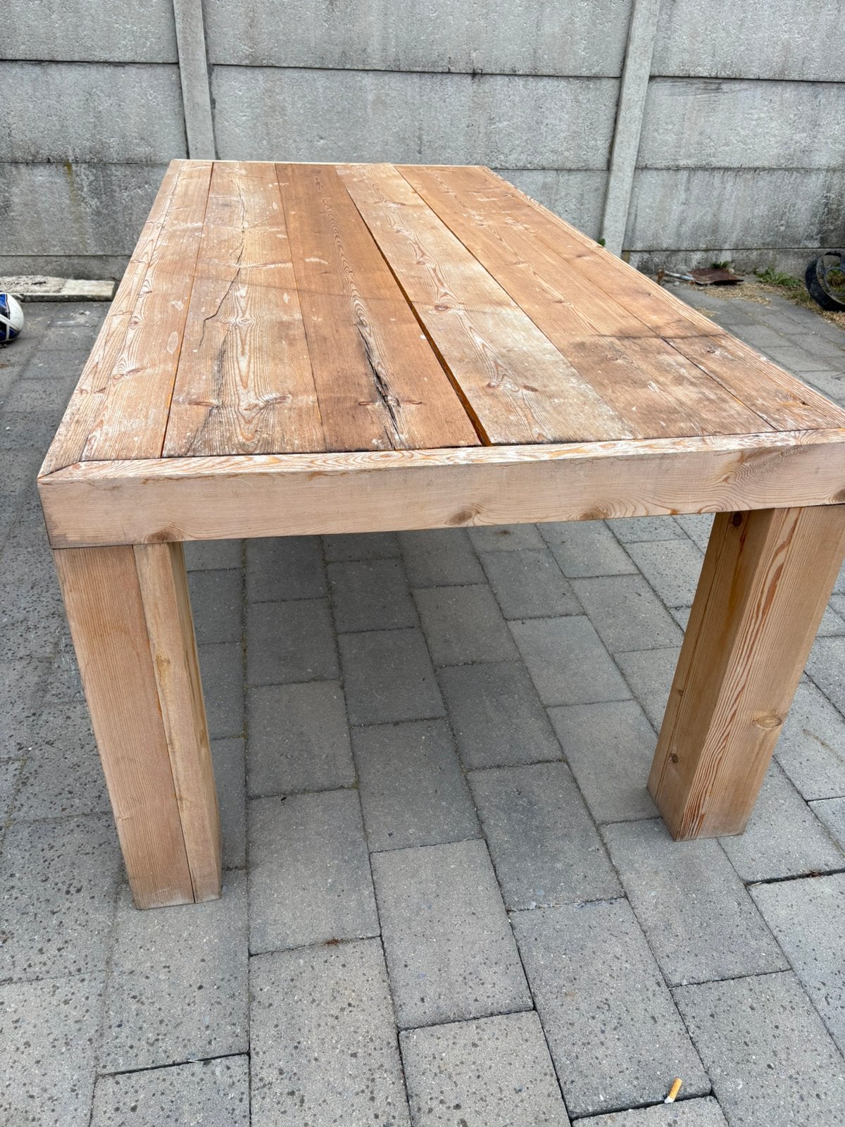 Tafel steigerhout onbehandeld, Tuin en Terras, Ophalen, Gebruikt, Rechthoekig, Hout