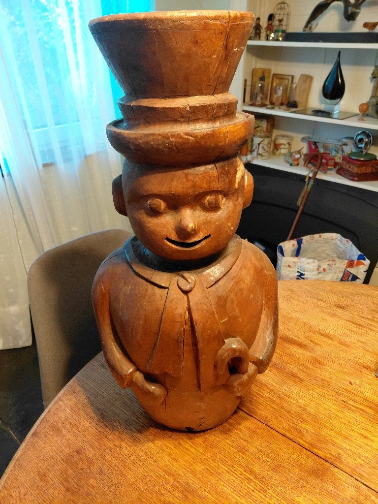 Rare bonhomme en bois sculté, Enlèvement ou Envoi, Utilisé