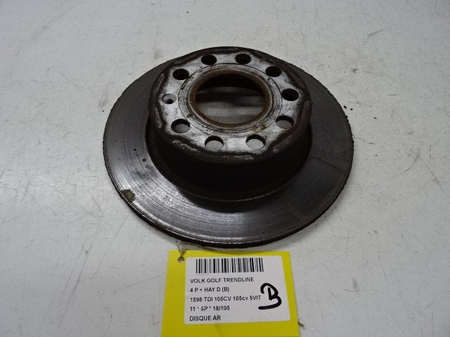 FREIN DISQUE ARRIÈRE Volkswagen Golf VI (5K1), Utilisé, Volkswagen