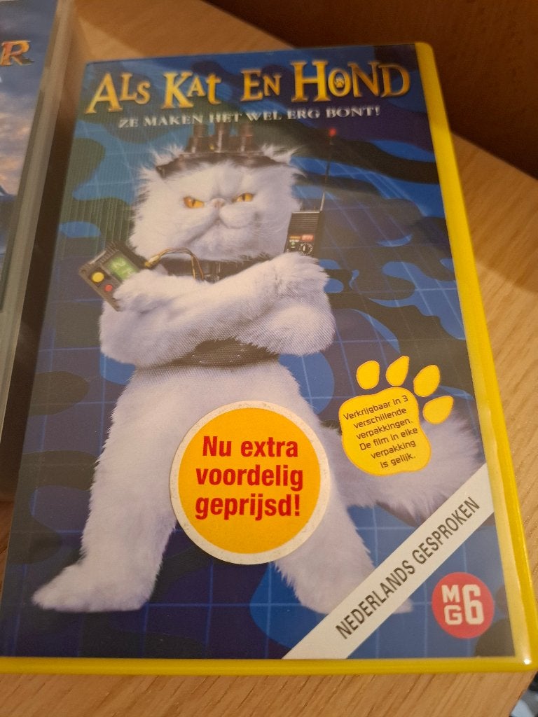 Als kat en hond videoband, Ophalen, Gebruikt, Alle leeftijden, Nederlands