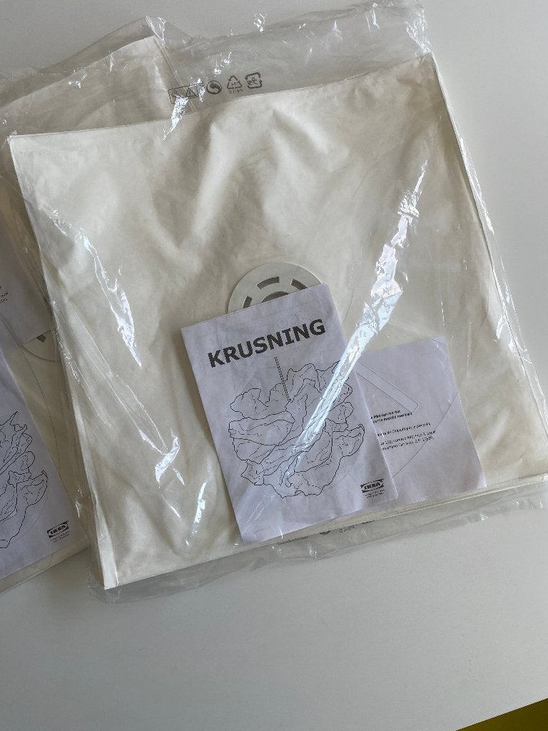 ikea lampenkap Krusning 43 cm, Huis en Inrichting, Lampen | Lampenkappen, Hanglamp, Papier/karton, Beige, 43 cm