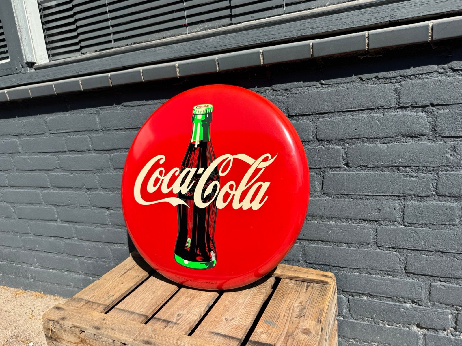 Ancien panneau publicitaire Coca Cola - Vintage, Collections, Enlèvement ou Envoi, Utilisé, Panneau publicitaire