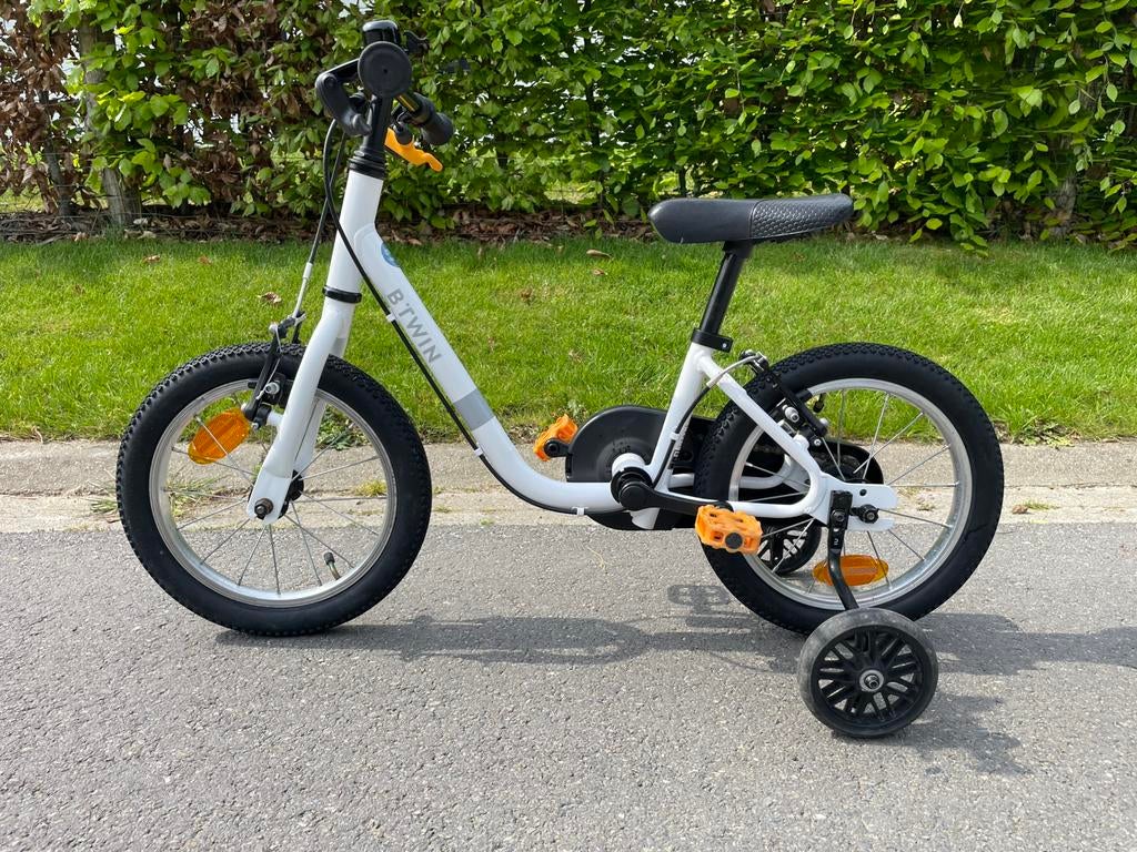 Btwin 14 inch kindefiets met zijwieltjes, Enlèvement, Comme neuf, 14 à 16 pouces, Autres marques