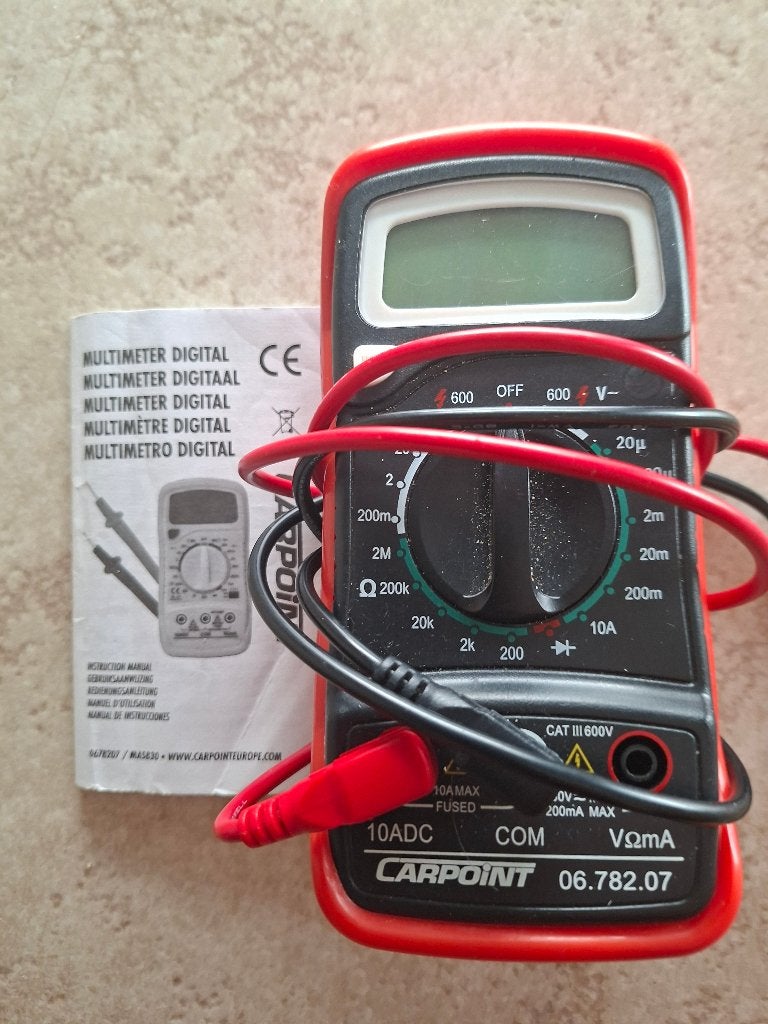 Carpoint digitale multimeter, Doe-het-zelf en Bouw, Meetapparatuur, Ophalen of Verzenden, Zo goed als nieuw, Multimeter