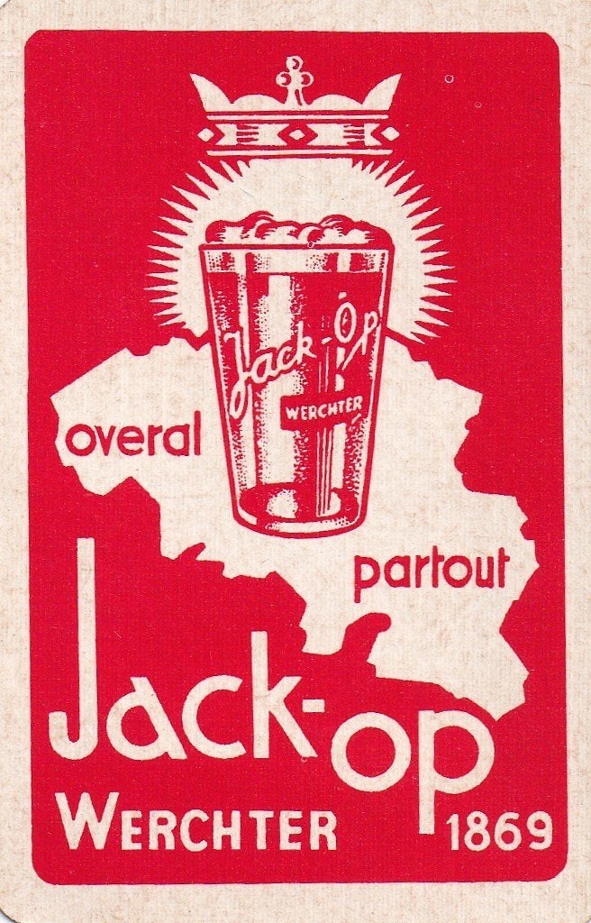 B 65 / S K JACK OP WERCHTER ROOD WIT 1869, Enlèvement ou Envoi, Neuf, Carte(s) à jouer