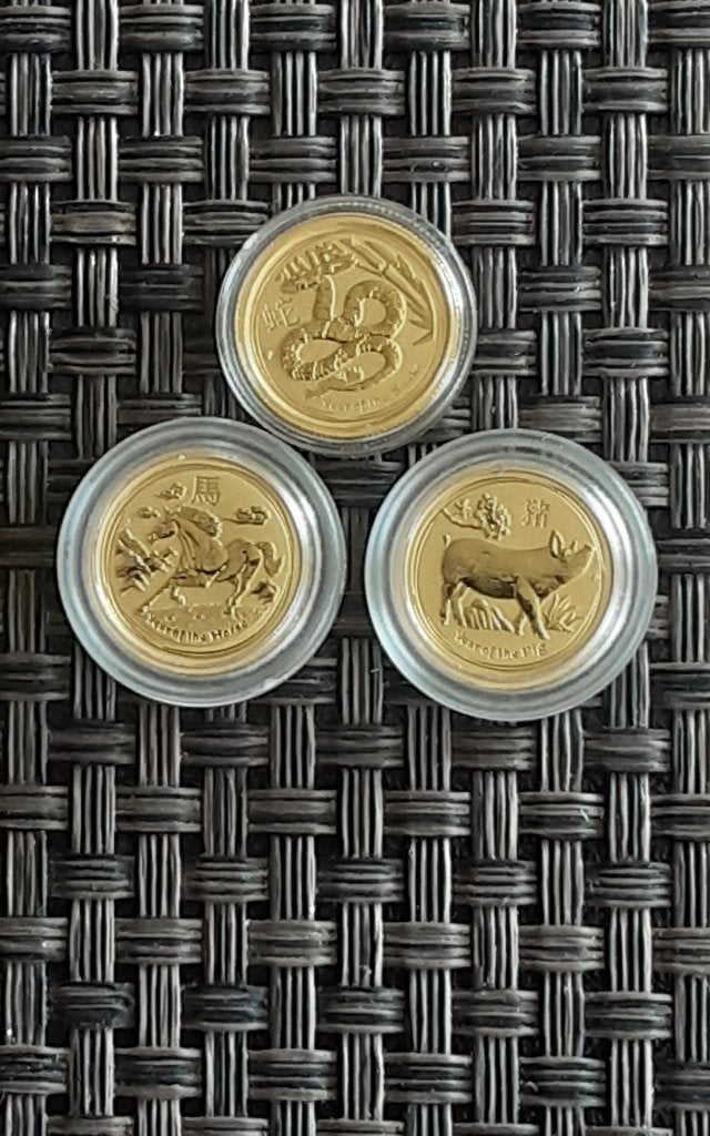 Pièces Lunar II en or (1/20 oz), Enlèvement ou Envoi, Or