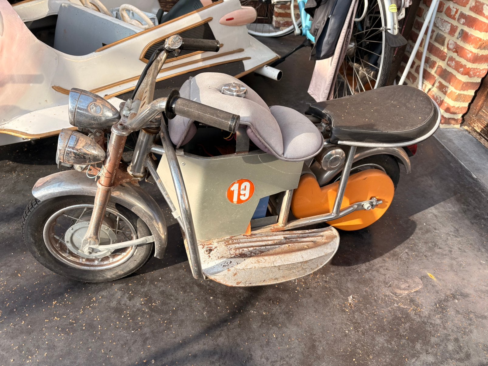 Vintage elektrische kermismotor – rijdend en oplaadbaar, Enlèvement, Utilisé
