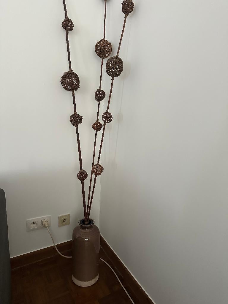 Vaas met decoratie, Ophalen, Zo goed als nieuw, Aardewerk of Porselein, Minder dan 50 cm