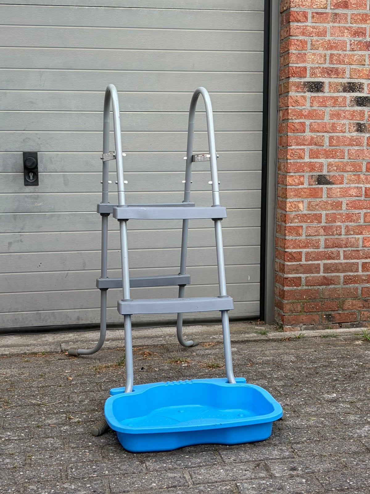 Bestway Flowclear Zwembadladder en voetenbadje, Ophalen, Gebruikt, Ladder