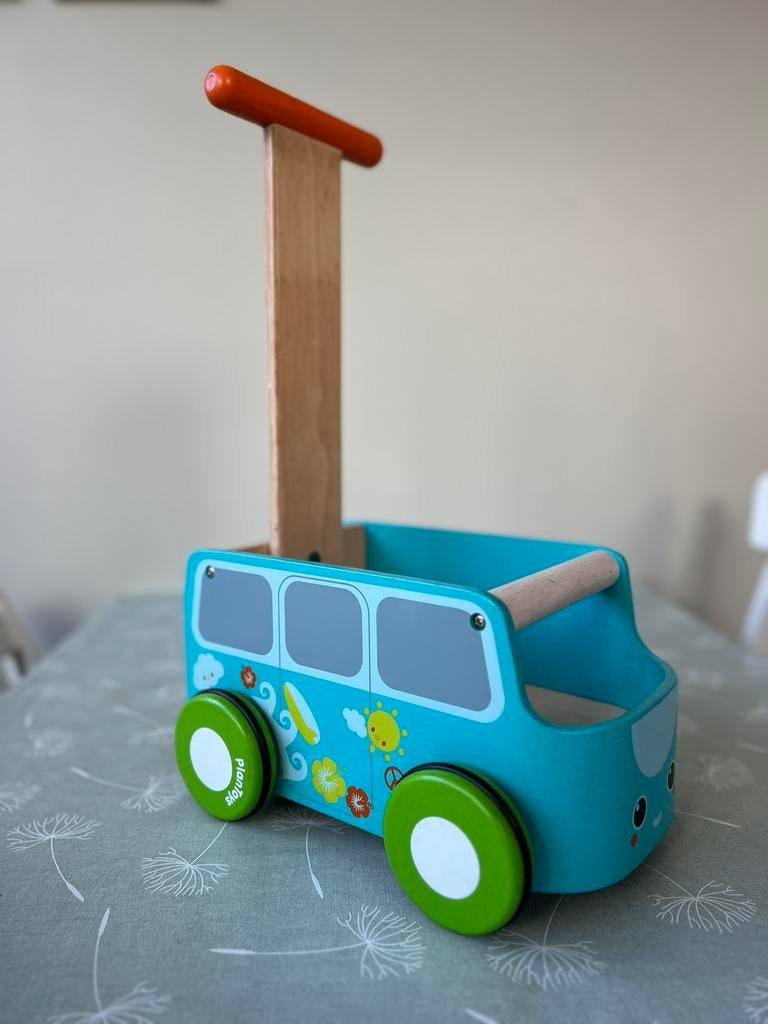 Houten loopwagen Plan Toys, Enlèvement, Comme neuf