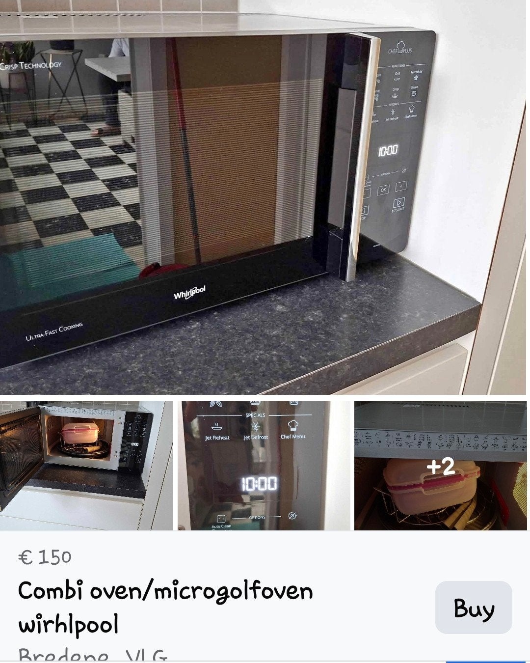 combi microgolf / oven.., Ophalen, Zo goed als nieuw, Draaiplateau, Vrijstaand