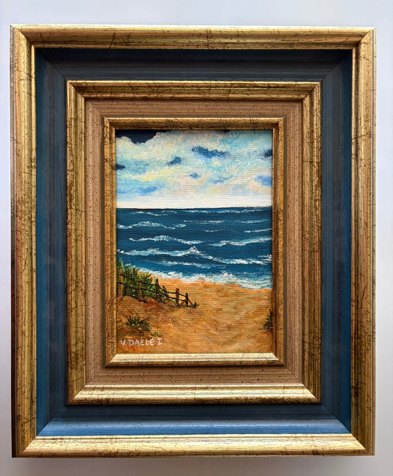 Strand en zee. Gesigneerd. Eenmalig en uniek schilderij., Antiquités & Art, Art | Peinture | Classique, Enlèvement