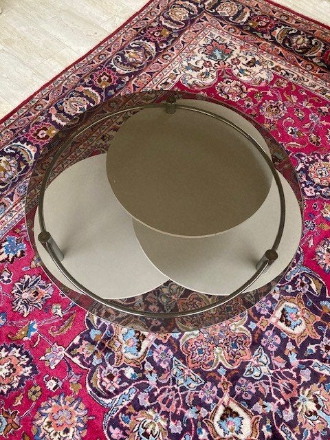 Table basse vintage avec tables d'appoint, Enlèvement, Verre