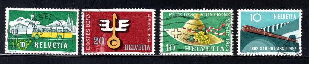 ZWITSERLAND Jaar 1953-1957 gestempeld, Verzenden, Gestempeld