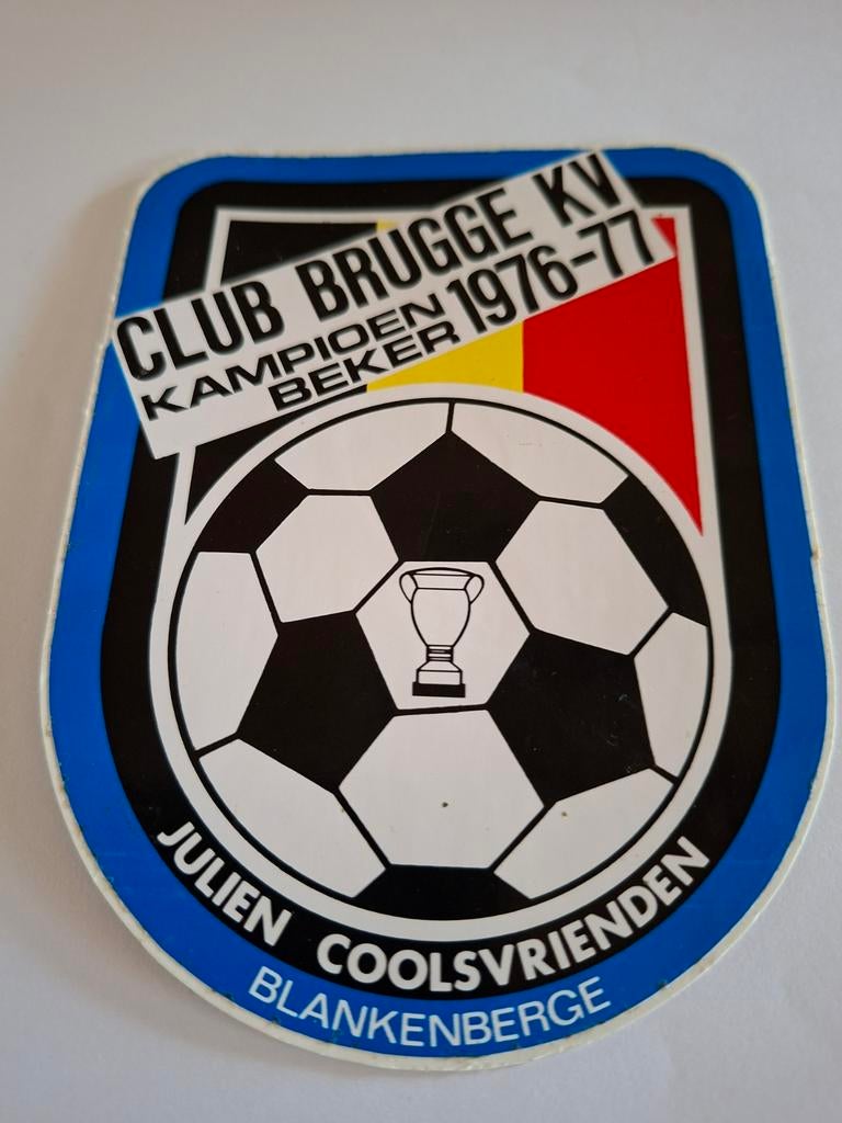 Oude sticker club brugge, Ophalen of Verzenden