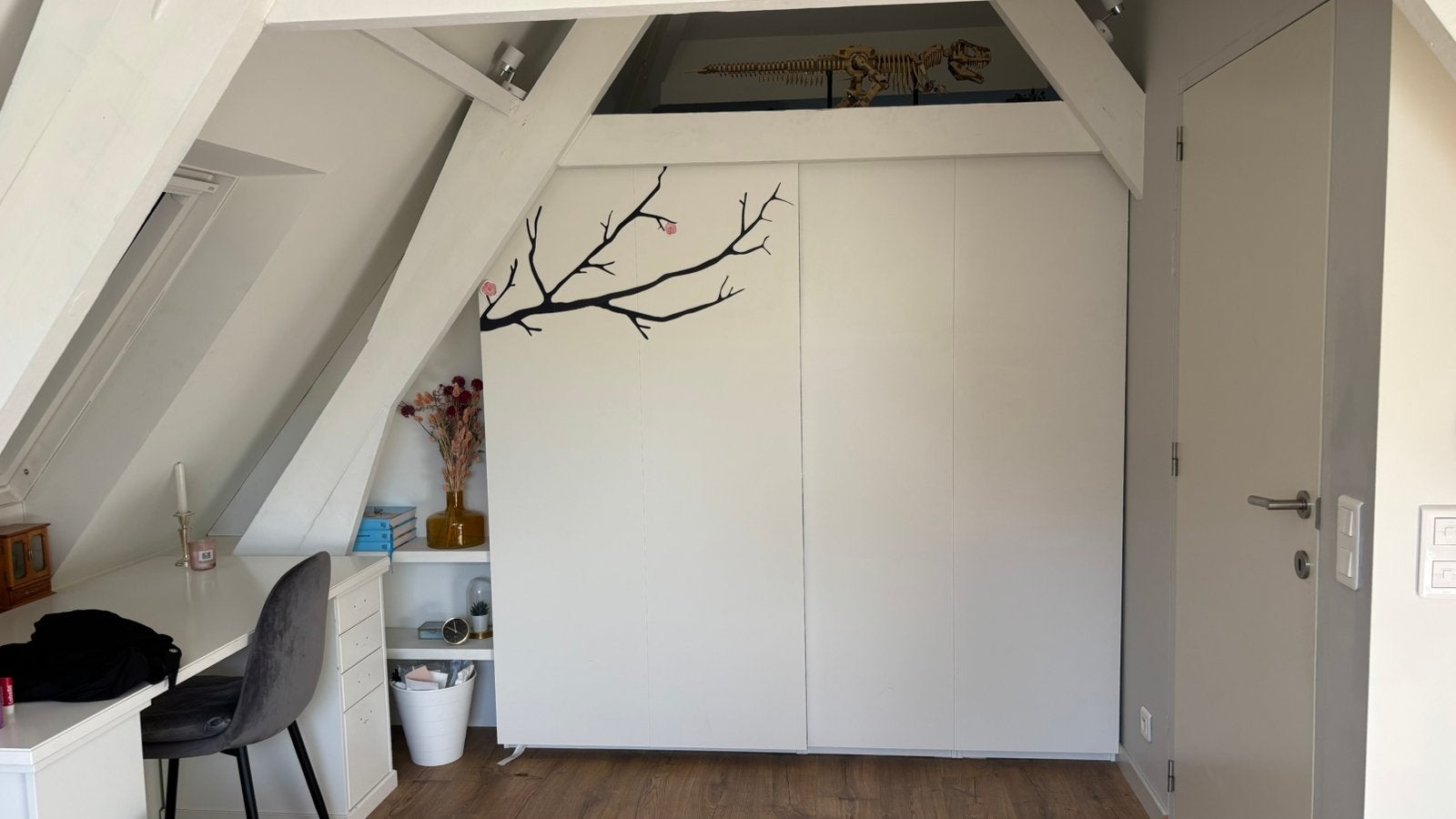 Schuifdeur voor kleerkast 196 hoog x 200 breed, Ophalen, Gebruikt, 150 tot 200 cm, Minder dan 25 cm