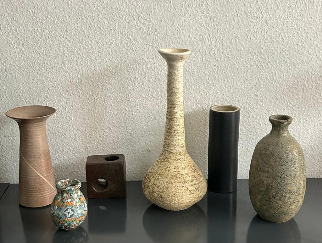 Lot de vases céramique poterie 1960 1970 Vallauris Mobach …, Enlèvement