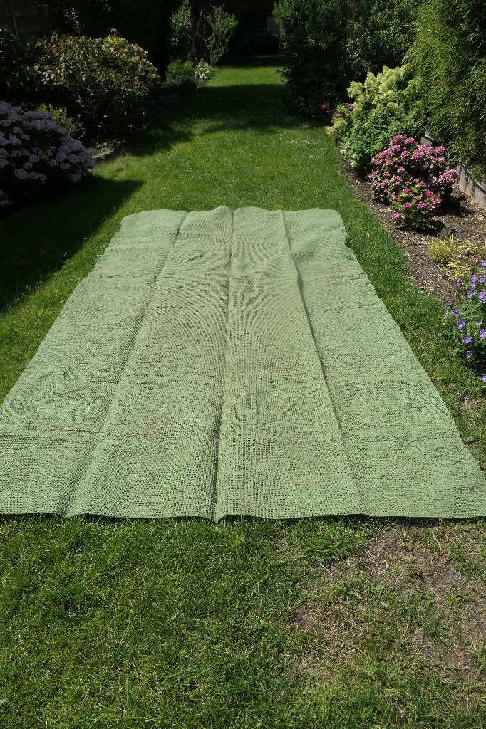Groen tenttapijt, Caravans en Kamperen, Tentaccessoires, Ophalen, Zo goed als nieuw