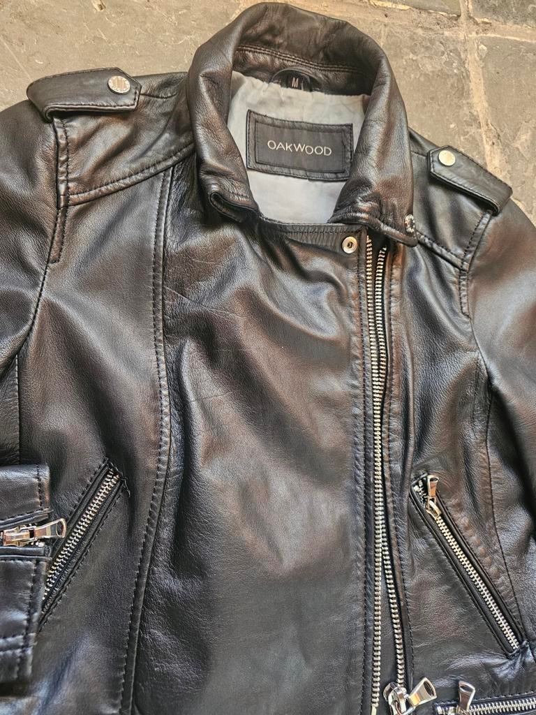 superbe veste en cuir OAKWOOD - M, Taille 38/40 (M), OAKWOOD, Comme neuf, Noir