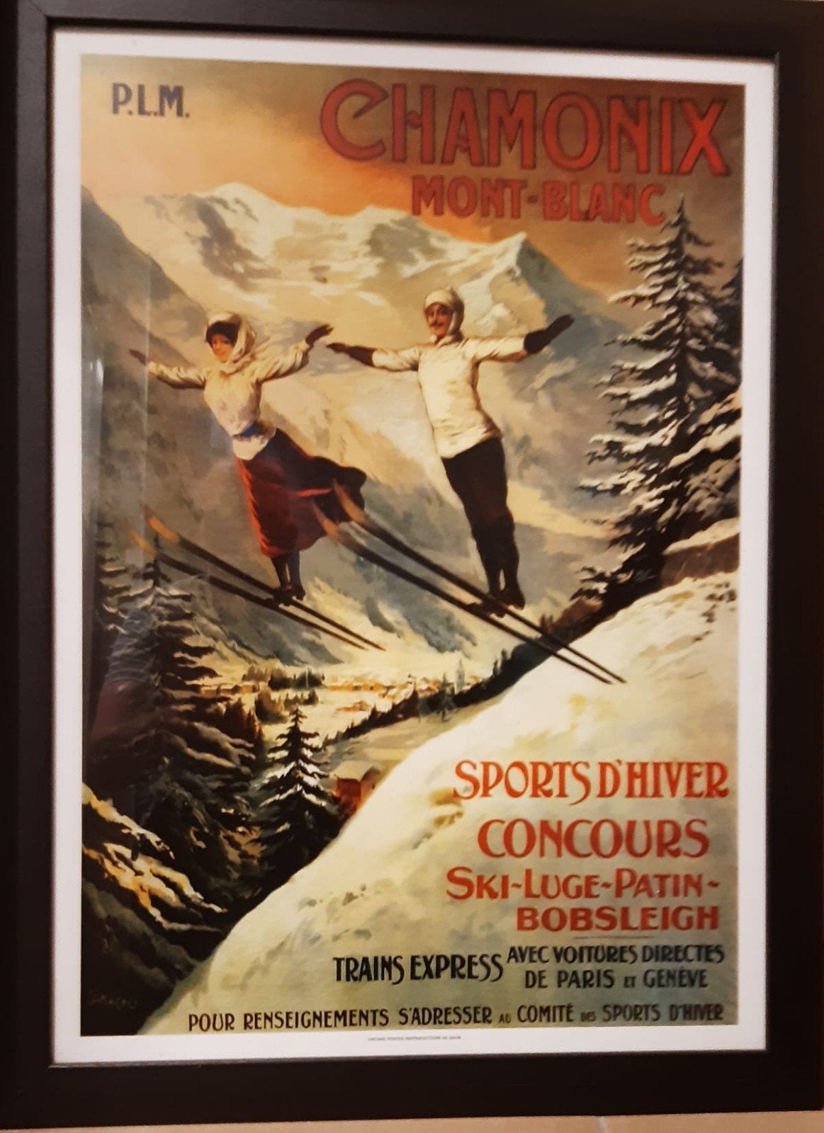 Prachtige poster Chamonix 50x70, Ophalen