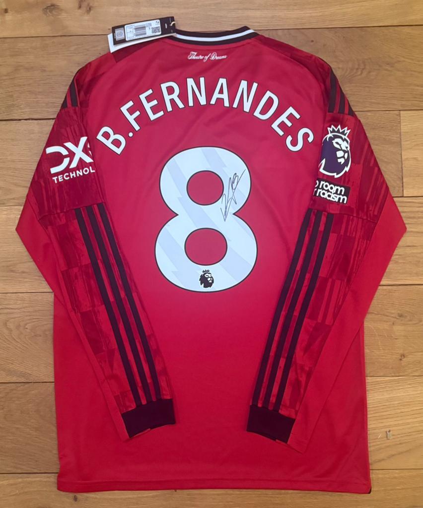 Gesigneerd Bruno Fernandes shirt, Sport en Fitness, Ophalen of Verzenden, Zo goed als nieuw, Shirt