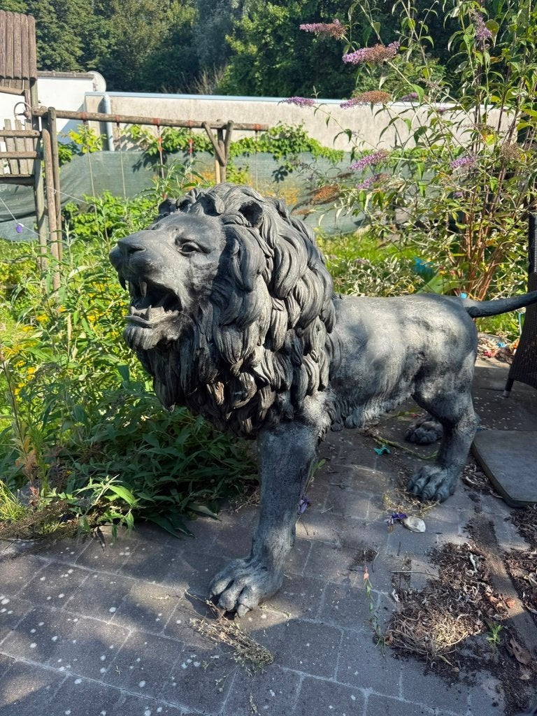 Grote Decoratieve Leeuwenbeeld (Brons), Tuin en Terras, Ophalen, Gebruikt