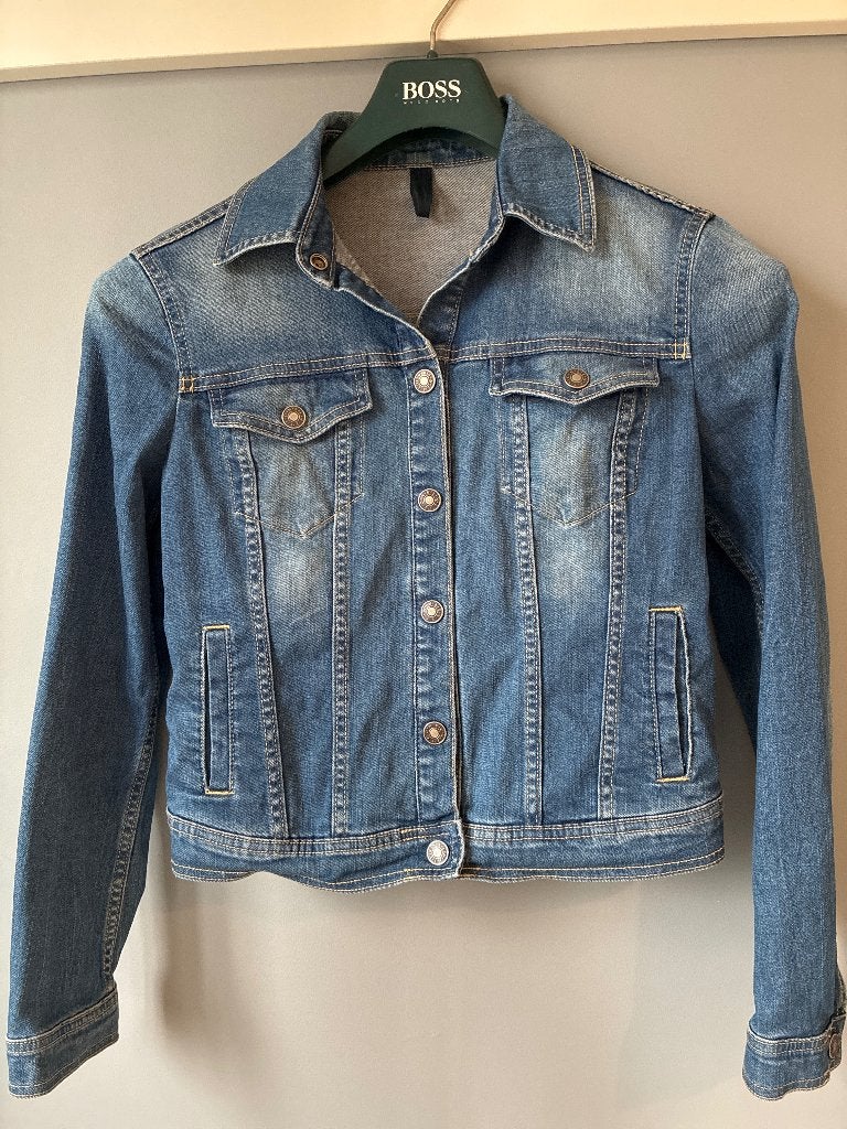 Jeans jasje United colors of Benetton, Blauw, Ophalen of Verzenden, Zo goed als nieuw, ANDERE