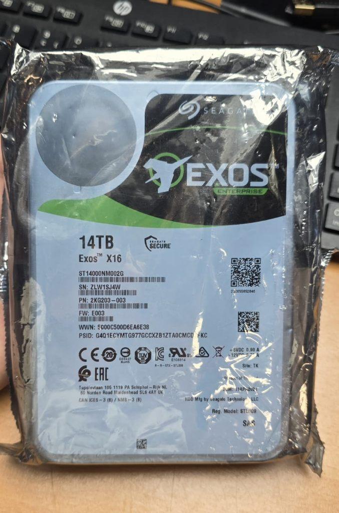 14TB Seagate Exos X16 SAS gloednieuw, Computers en Software, Harde schijven, Ophalen, Intern, SAS, Server