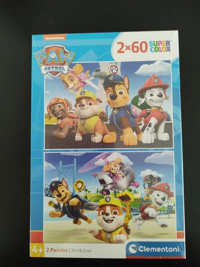2 puzzels paw patrol 60 stukjes, Clementoni, nieuw, Enlèvement ou Envoi, Plus de 50 pièces, Neuf, 4 à 6 ans