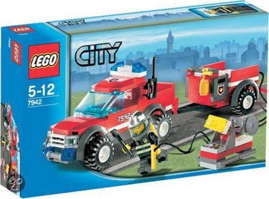 LEGO City 7942 2x Off Road Fire Rescue, Kinderen en Baby's, Speelgoed | Duplo en Lego, Zo goed als nieuw, Lego, Complete set, Compleet