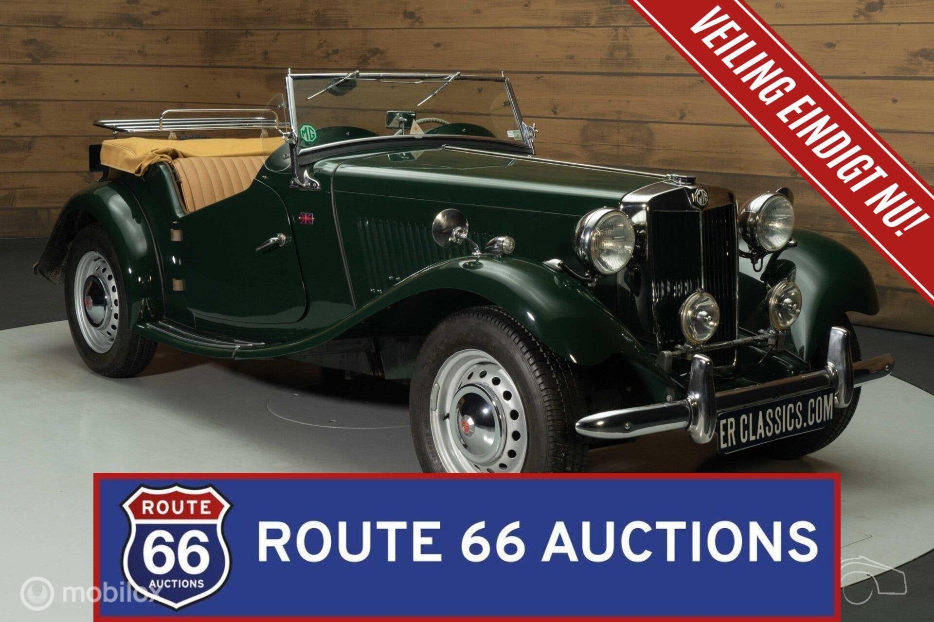 MG TD | 1953 | Route 66 Auctions, Zwart, Bedrijf, Handgeschakeld, Overige carrosserie