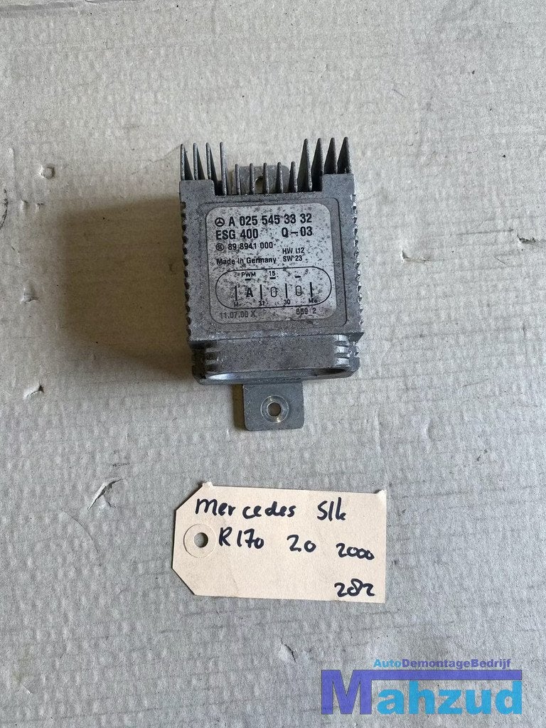 MERCEDES SLK R170 KOELVIN module relais A0255453332, Gebruikt, Mercedes-Benz AG, Mercedes-Benz, Mercedesstrasse 120
70372  Stuttgart, DE