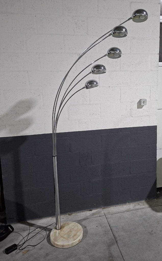 Lampadaire chromé Kare design, Five fingers, avec variateur, Enlèvement, Utilisé, 200 cm ou plus, E14 (petit)