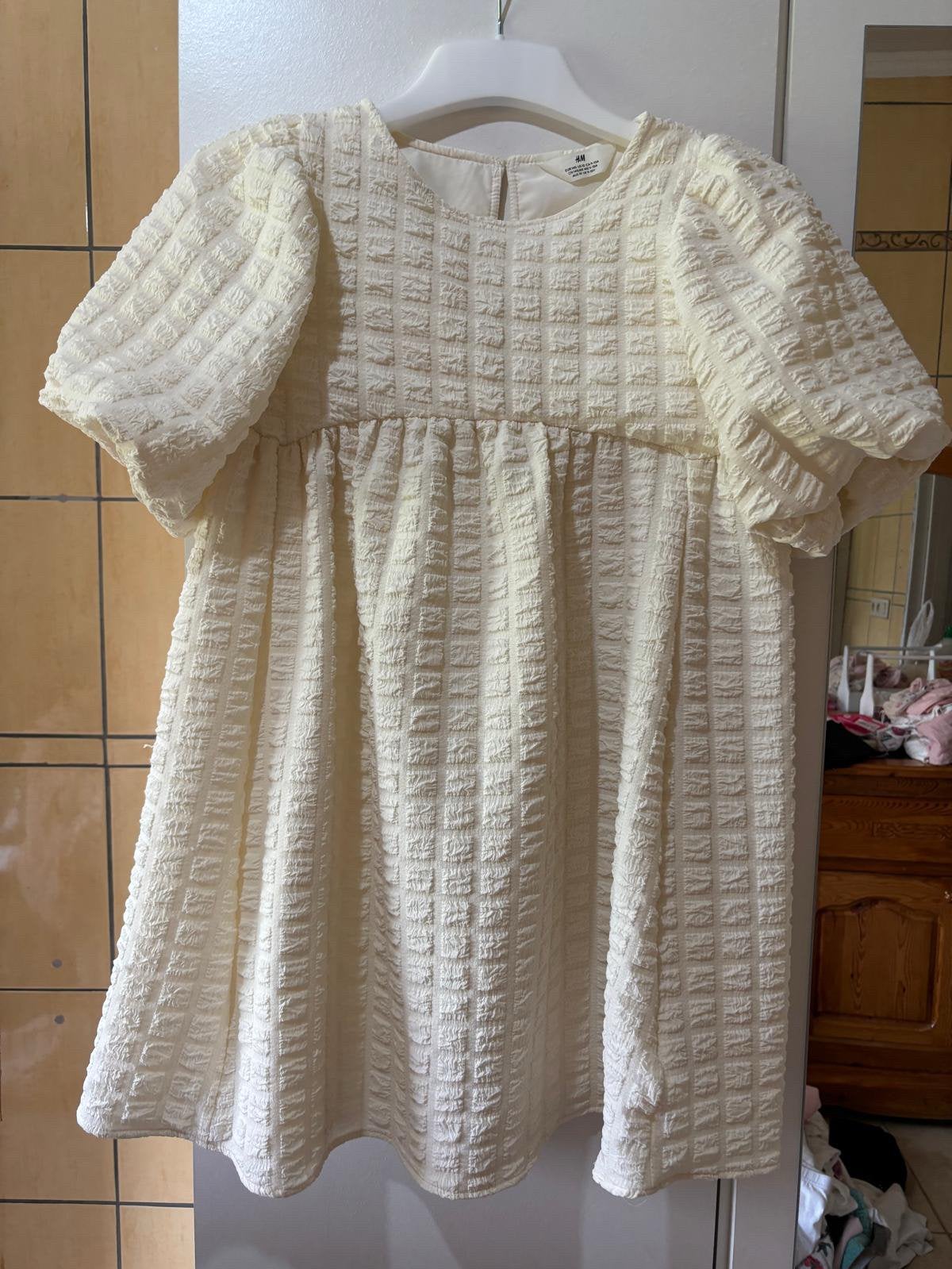 Jurk H&M, Ophalen, Wit, Onder de knie