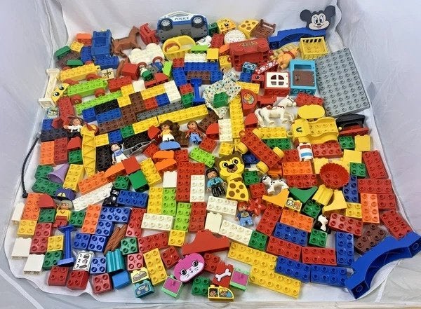 LEGO Duplo bouwstenen figuren 3,2 kilo voertuigen set partij, Verzenden, Zo goed als nieuw, Overige merken