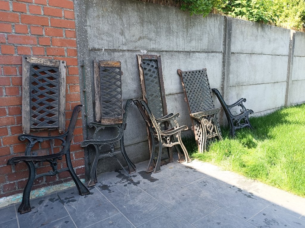 Salon de jardin en fonte, Enlèvement, Utilisé