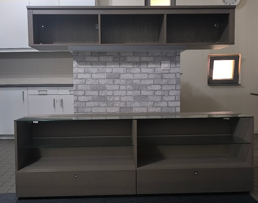 3 Meubles ikea buffet+ vitrine+ meuble suspendu pour 130€, Enlèvement, Chêne, Avec tiroir(s)