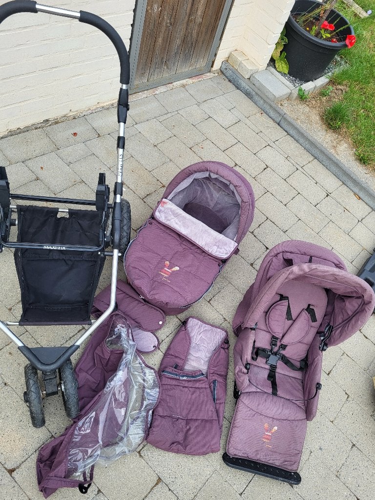 Pericles kinderwagenset 3-in-1 met reiswieg, buggy, maxi-fix, Kinderen en Baby's, Gebruikt, Verstelbare duwstang, Ophalen, Kinderwagen