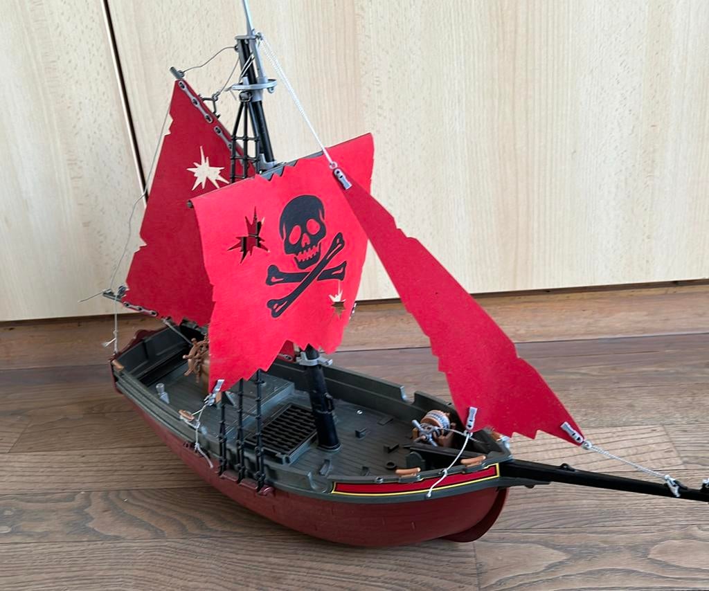 Piratenboot playmobil 3133 rood, Enlèvement ou Envoi, Utilisé, Ensemble complet