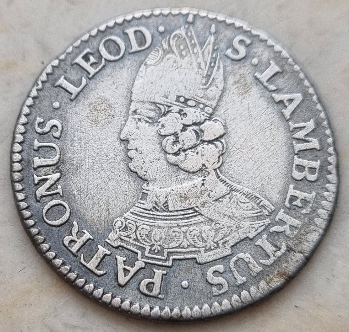 Escalin 1763 (Luik) Sede Vacante / Zeldzaam !!, Postzegels en Munten, Munten | België, Losse munt, Zilver, Ophalen of Verzenden