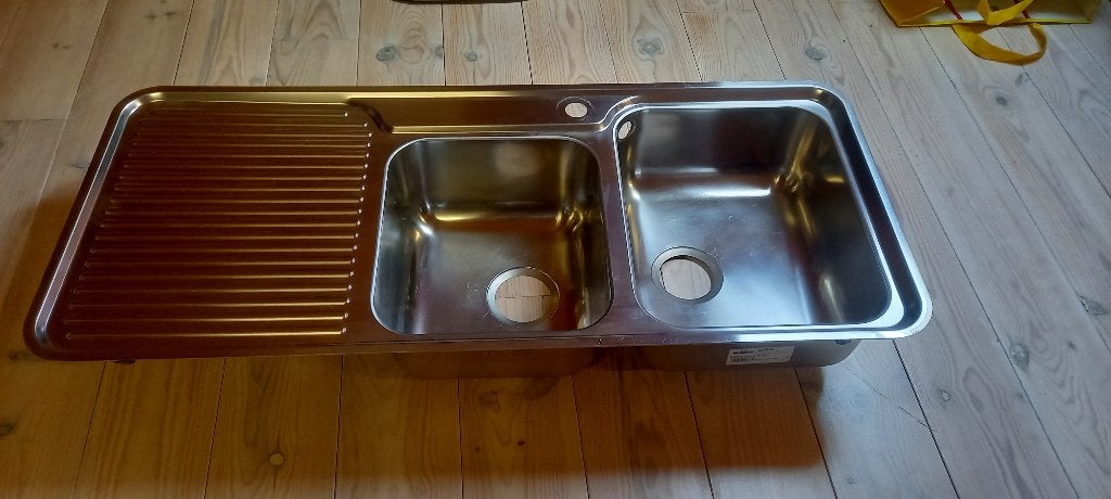Spoelbak inox, Ophalen, Zo goed als nieuw, 25 tot 50 cm, 50 tot 100 cm