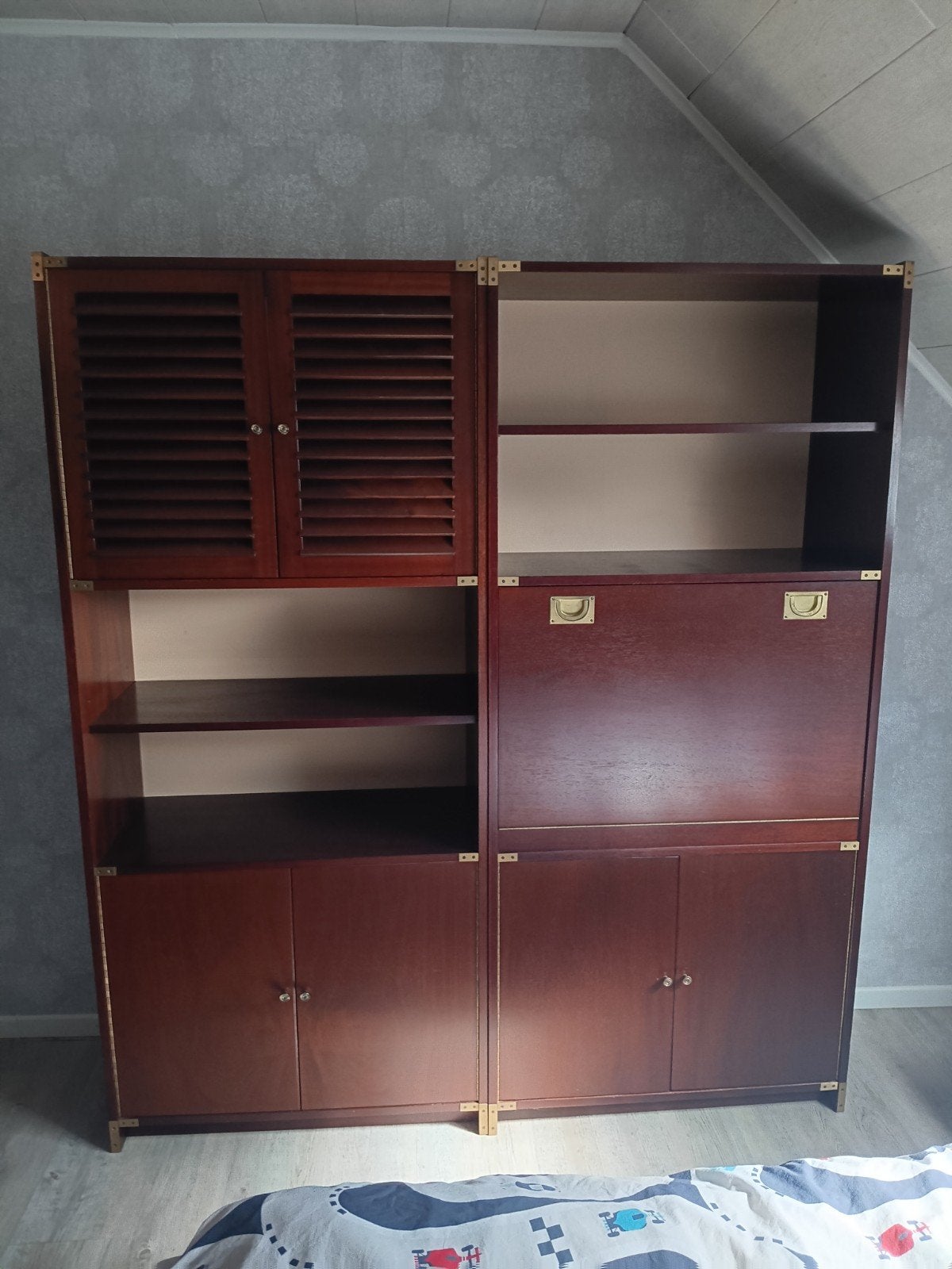 volledig bureau: 4 kasten-bureau-stoel-bijzettafeltje, Maison & Meubles, Armoires | Armoires murales, Enlèvement, Utilisé, Avec tiroir(s)