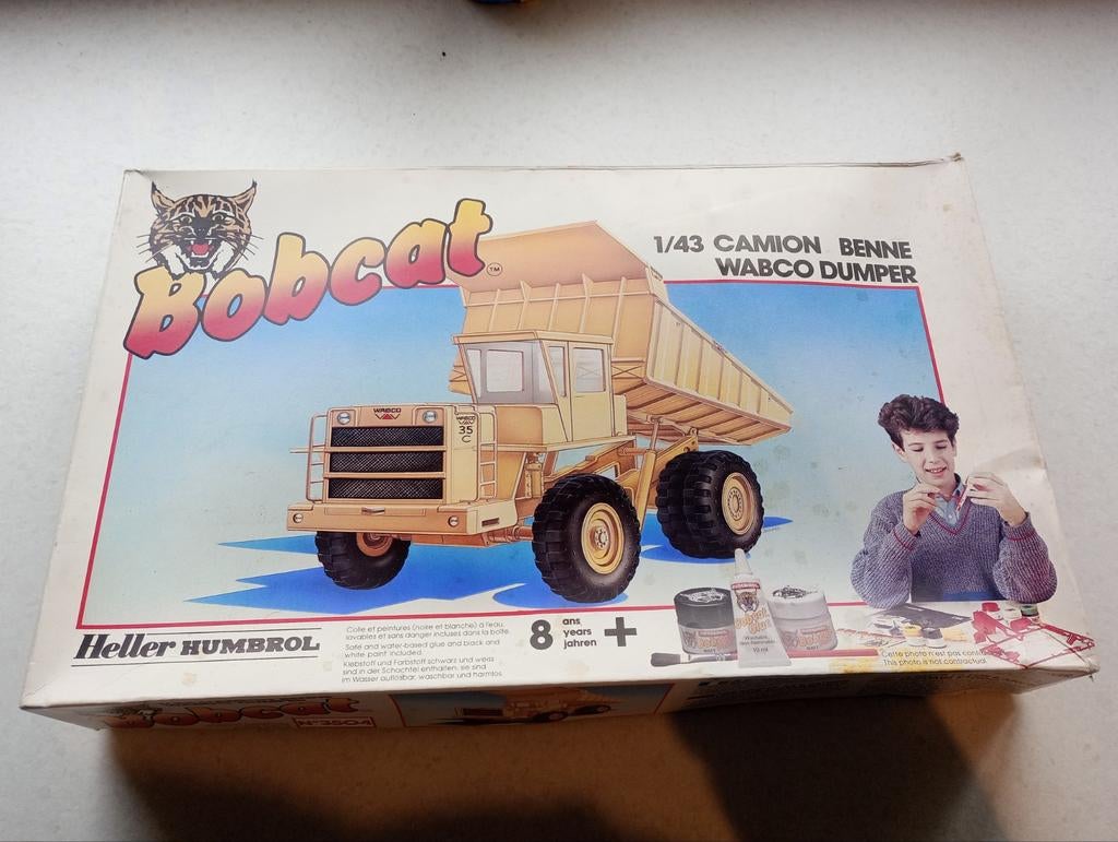 Heller zeldzaam bouwpakket bobcat dumper 1/43, Enlèvement ou Envoi, Heller
