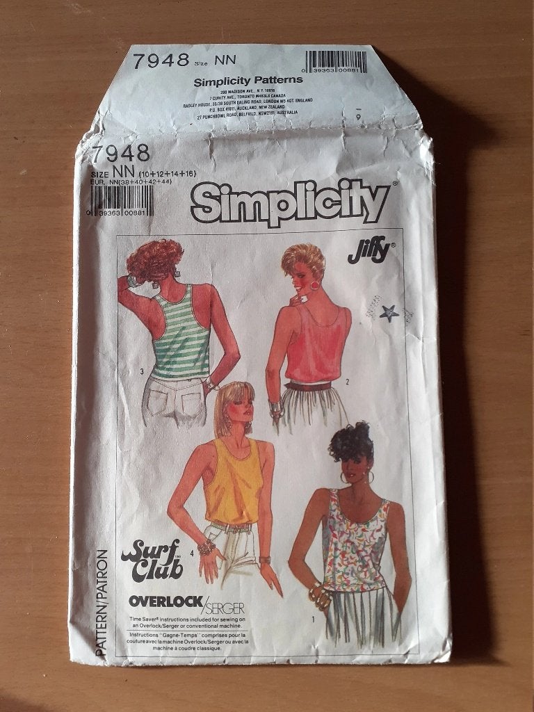 Naaipatroon Simplicity 7948 VINTAGE, Hobby & Loisirs créatifs, Patrons de vêtements, Autres marques, Enlèvement ou Envoi, Autres types