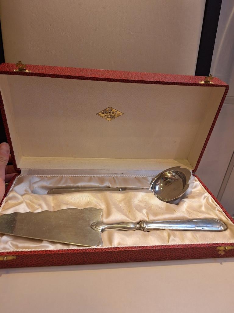 Set de couverts en métal argenté, Antiquités & Art, Antiquités | Argent & Or, Enlèvement ou Envoi