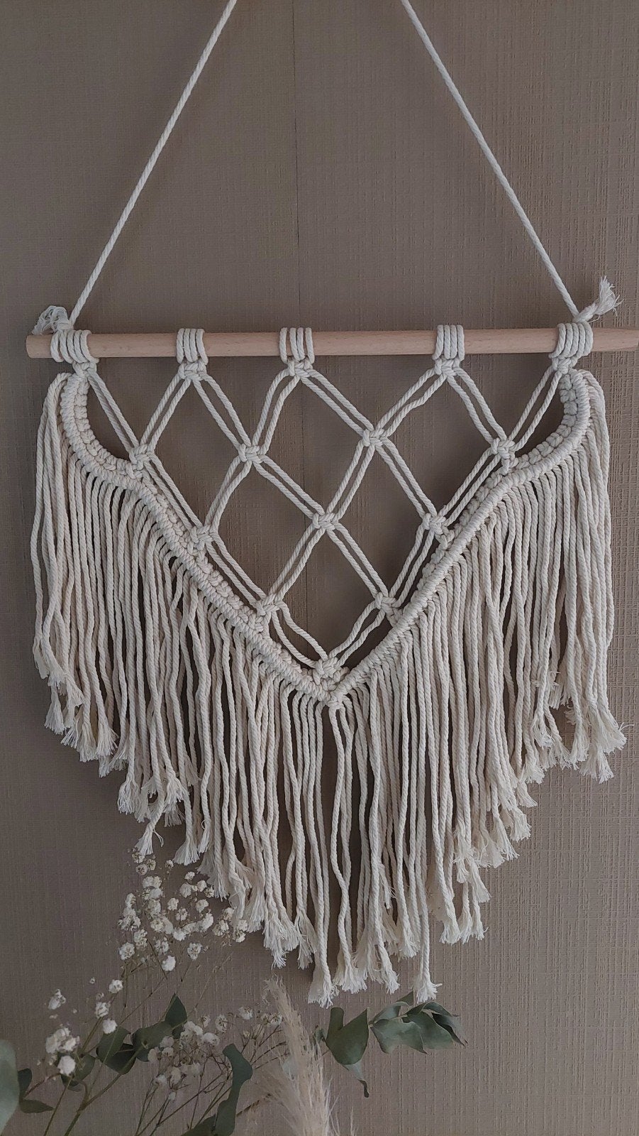 Macramé de Bohême, Tapisserie murale, Enlèvement ou Envoi, Boho, Création personnelle