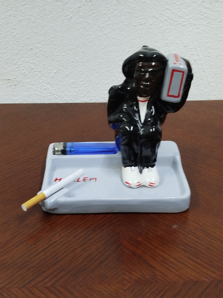 Prachtige asbak CTC-design - Harlem figuur met gettoblaster, Verzamelen, Rookartikelen, Aanstekers en Luciferdoosjes, Nieuw, Asbak